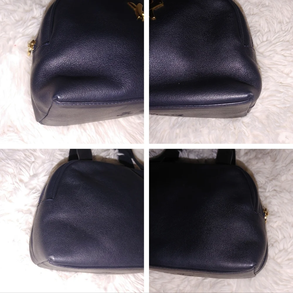 Paloma Picasso Small Dome Black Leather Handbag - Picture 10 of 15